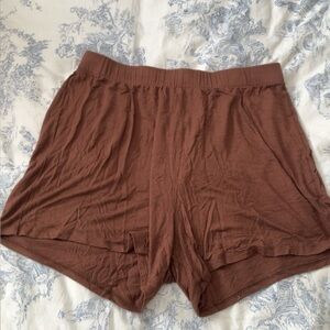 SKIMS Brown Pajama Shorts